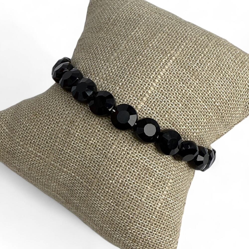 Alex and Ani Jet Luxe Black Beaded Bangle Bracelet - Picture 4 of 6